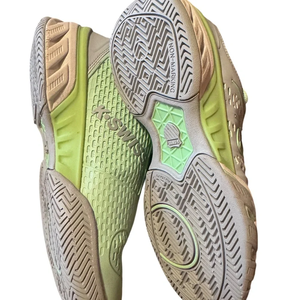 K-Swiss Women’s Court Shoes Green Grey Non Marking Indoor SZ 9 - Picture 8 of 16